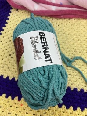 Bernat blanket yarn light teal-new